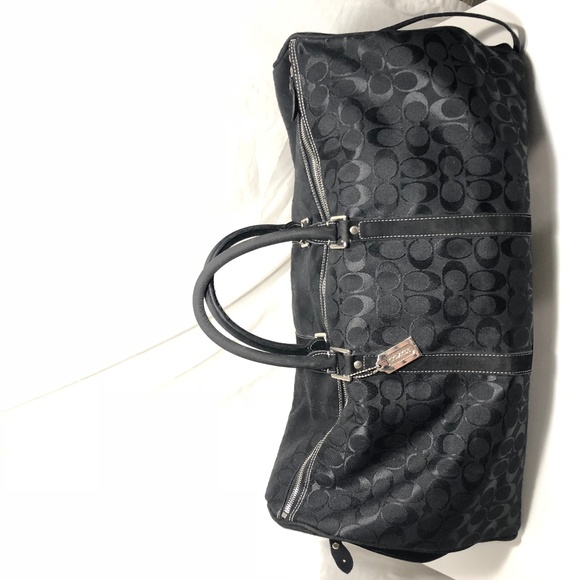 Black 24 Inch Coach Duffle Bag 